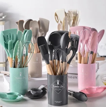 Kit de Utensílios de Silicone Premium