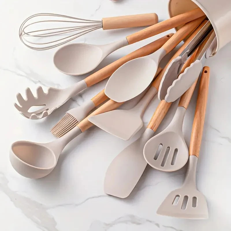 Kit de Utensílios de Silicone Premium